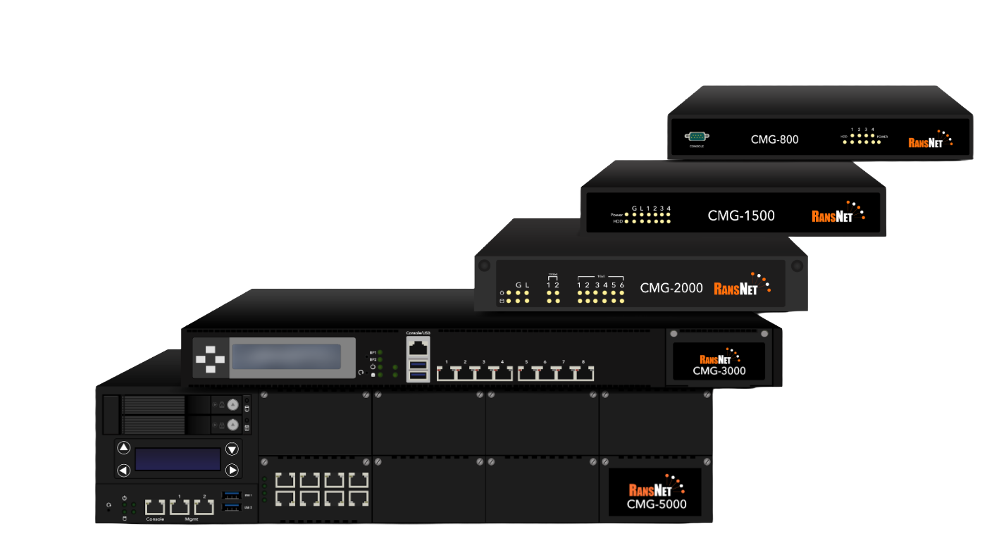 RansNet CMG SD-WAN gateway — the data-center hub of the platform